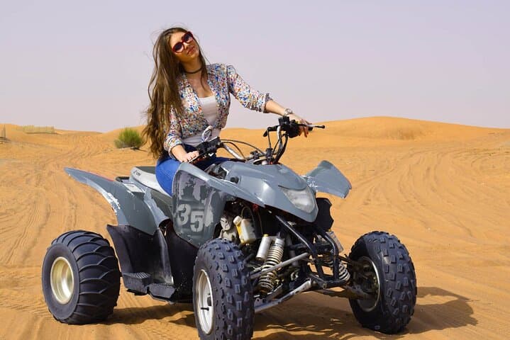 Morning Quad Biking & Red Sand Desert Safari , Camel Ride, Sand Boarding