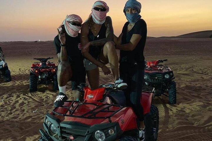 Dubai Dinner Desert Experience with 01 Hour quad bike and camel ride
