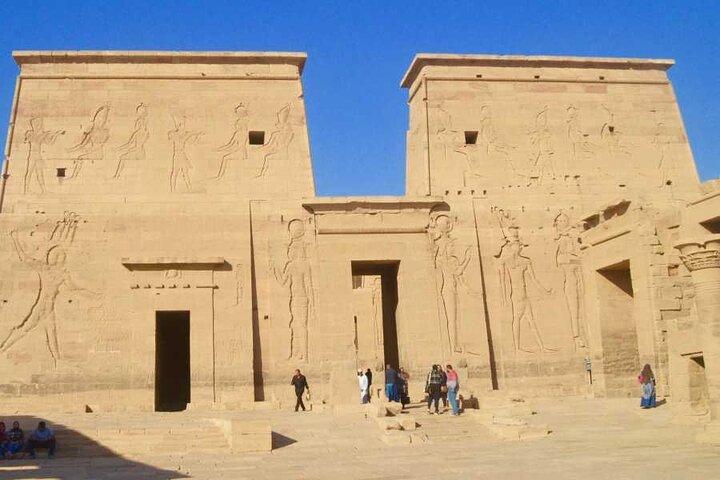 Tour privato di un giorno di Assuan del tempio di Philae, dell'obelisco incompiuto e dell'Alto Dam