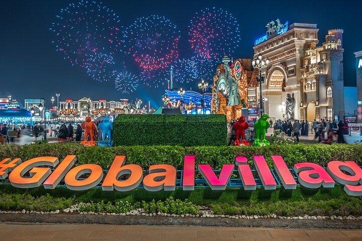 Privétour van een halve dag in Dubai Miracle Garden en Global Village