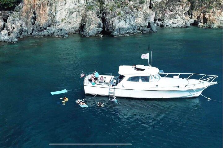 Cirka ön St. John | Lunchstopp vid Lime Out (Taco Boat)