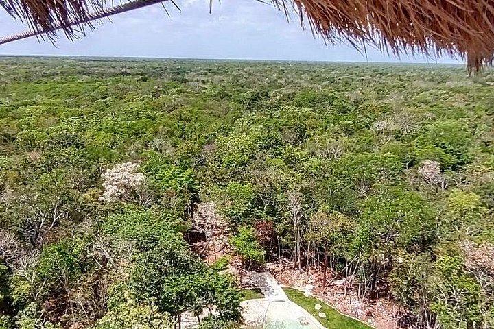 Extreme Adventure in Cobá (ATVs + Zip Lines + Cenote + Buffet)