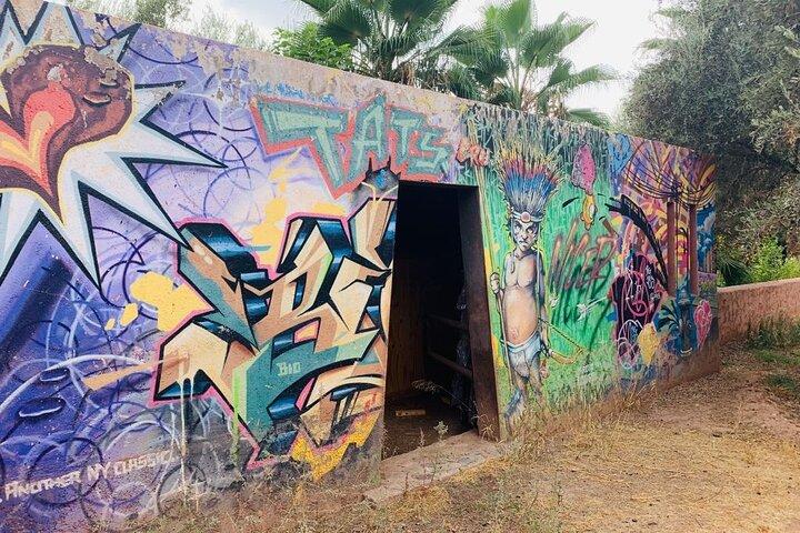 Visite privée à pied dans les jardins cachés de Marrakech et l'art de rue