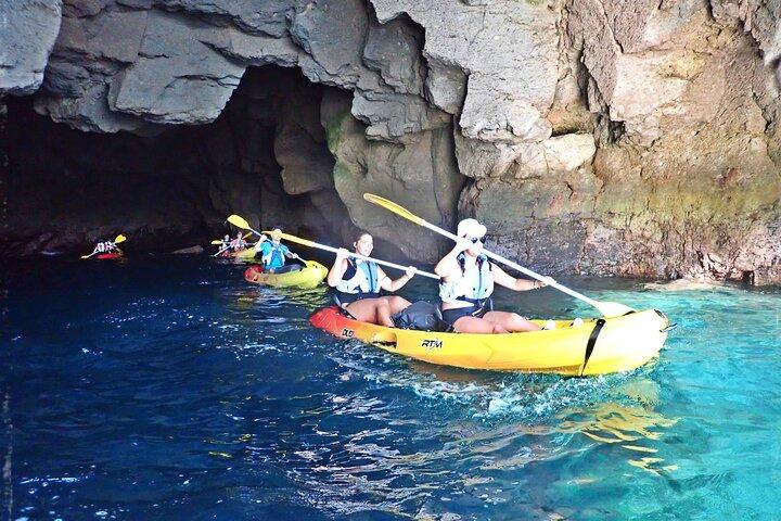 Excursion en kayak et plongée dans les grottes de Grande Canarie