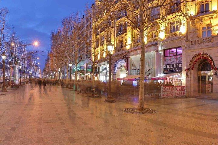 Illuminazione privata Tour a Parigi con prelievo dall'hotel con cena indiana