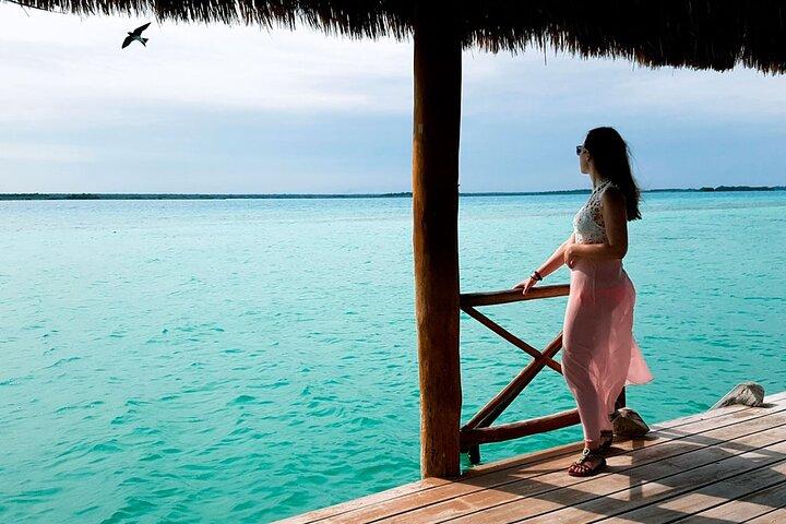 Tour Bacalar + Paseo en Pontón por la Laguna desde Cancún y Playa del Carmen