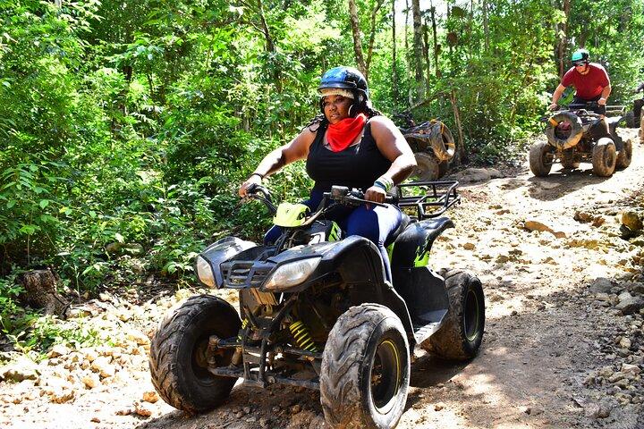 Jungle Tour! ATV Shared, Ziplining & Cenote from プラヤ・デル・カルメン