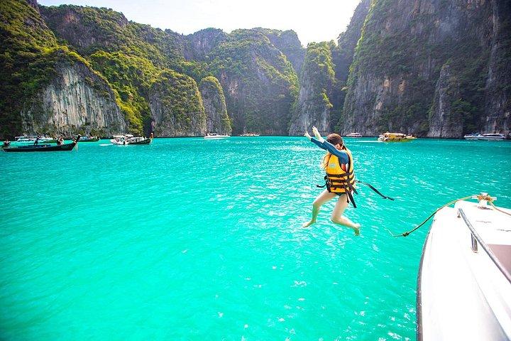Circuit d'une journée aux îles Phi Phi en bateau rapide depuis Krabi