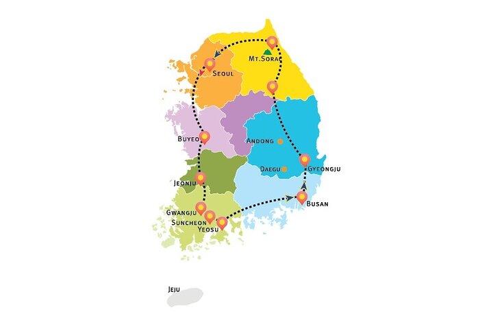 5 - Giorno Corea Percorso d'oro in K-shuttle Tour da Seul Inclusa Busan, Yeosu