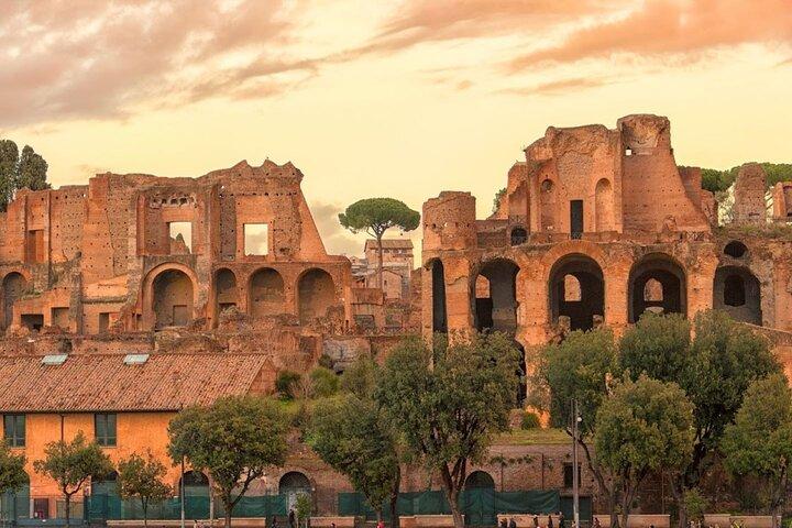 Tour guiado en grupo por el piso del Coliseo Arena con Foro Romano y Monte Palatino