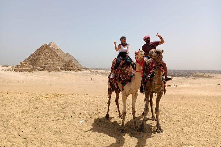 Pyramides de Gizeh, Sphinx, déjeuner, chameau, pyramide d'intérieur
