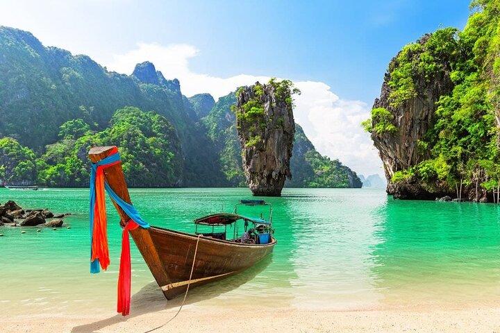 Phuket: isla James Bond + canoa Longtail Tour en barco para grupos pequeños