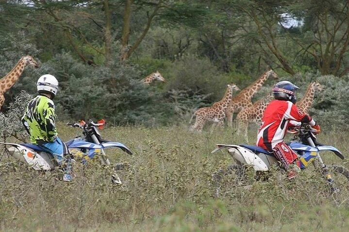 7 days off-road motorbike wildlife tour from Central Kenya to Mount Kilimanjaro