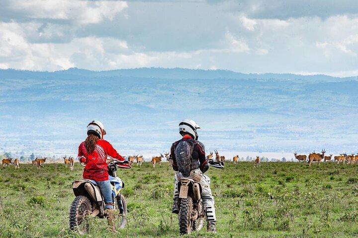 7 days off-road motorbike wildlife tour from Central Kenya to Mount Kilimanjaro