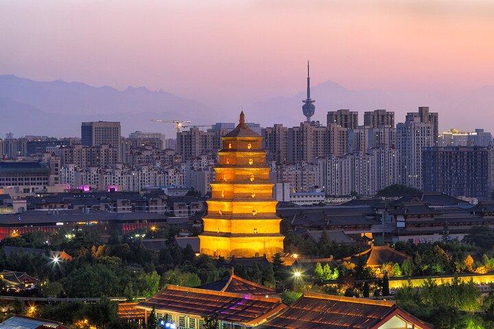 Xi'an CityWalk: Antike Stadtmauer, Große Wildgans-Pagode und muslimisches Viertel