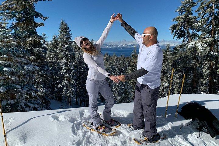 カリフォルニア州サウス レイク タホでのスノーシュー アドベンチャー