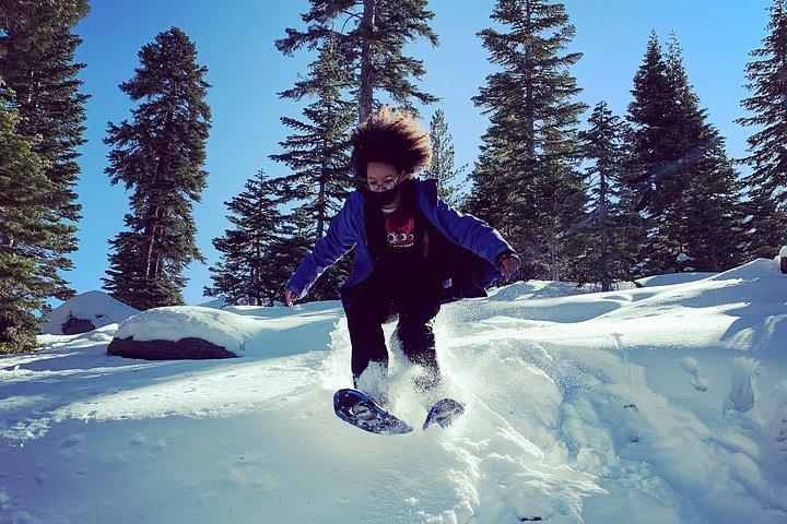 カリフォルニア州サウス レイク タホでのスノーシュー アドベンチャー