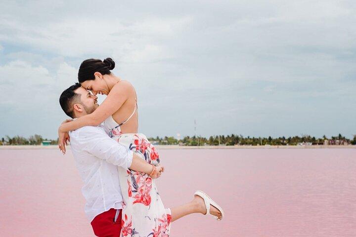 Dia de relaxamento em Las Coloradas Pink Lake! Sobre a Riviera Maya