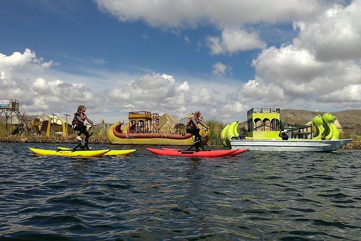 Water Bike to Uros Floating Islands at Lake Titicaca