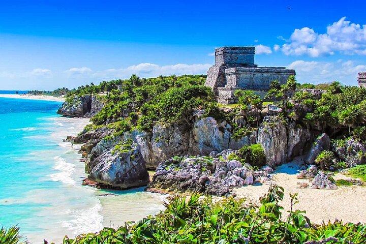 TOUR 4en1, Disfruta Tulum, Coba, Cenote y Playa del Carmen por 1 precio