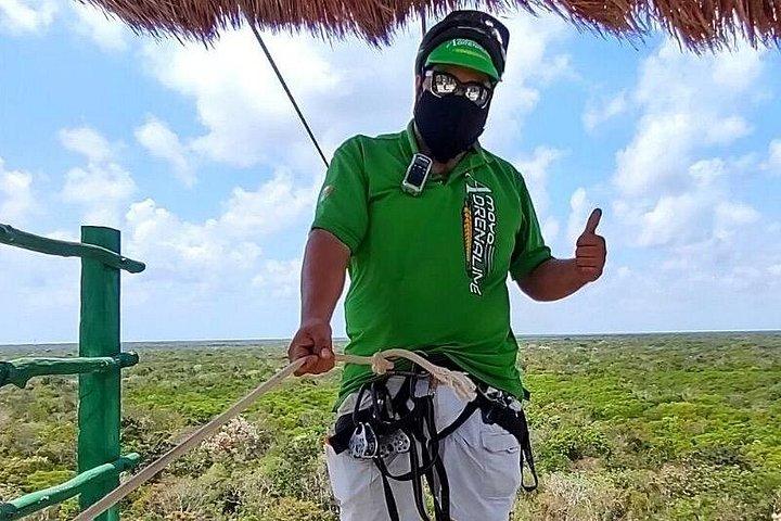 Extreme Adventure in Cobá (ATVs + Zip Lines + Cenote + Buffet)