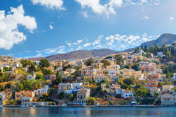 Symi Island Dia inteiro com o Mosteiro Panormitis com Pick-Up