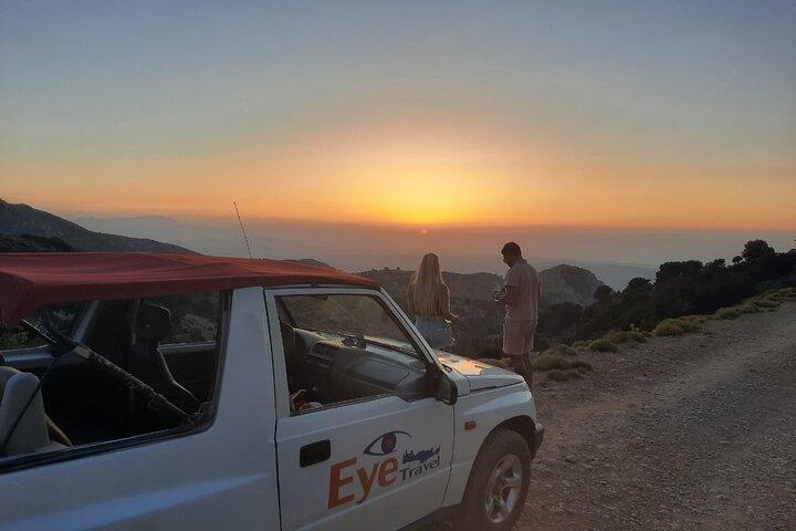 Private Jeep Safari 4x4 SONNENUNTERGANG (mit Abendessen) in den Bergen KRETA