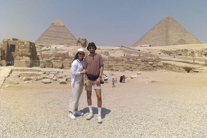 Giza pyramiderna, egyptiska museet och lokala basarer från Kairo flygplats