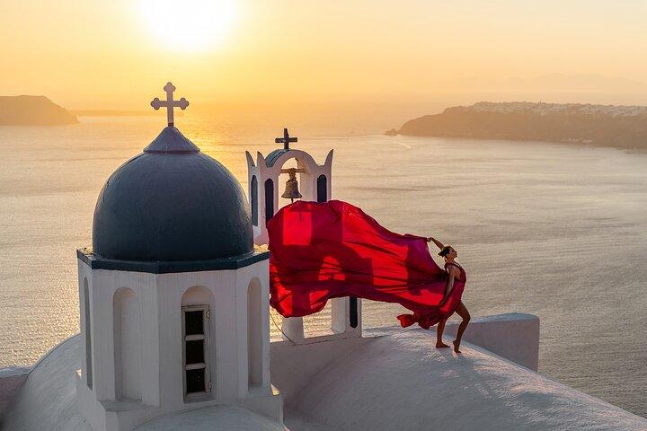 Sesión de fotos de Flying Dress en Santorini por Flying Dress Foto ©