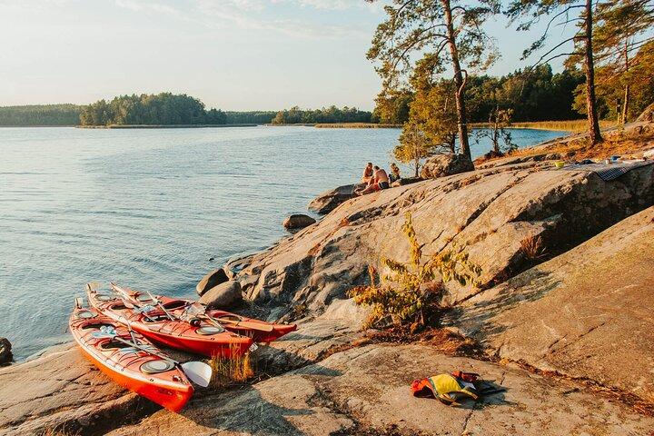 Estocolmo: Excursão privada de Kayaking para famílias do Arquipélago