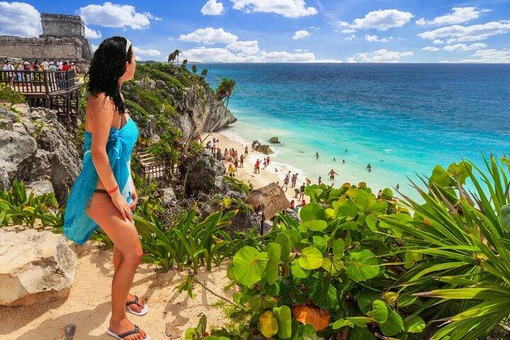 Tour Día Completo por Tulum y Coba + Cenote, 4 lugares en 1 Día