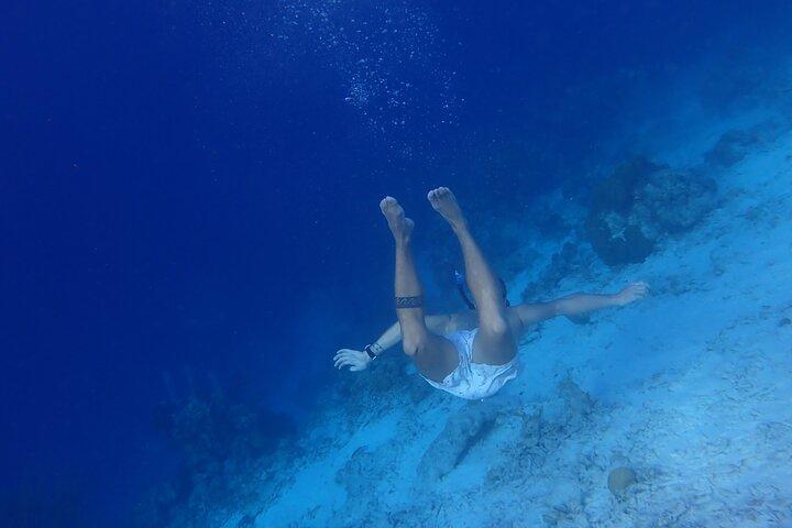 Maratona de mergulho com snorkel
