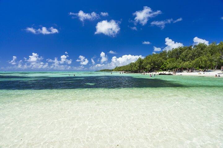 Full Day Ile aux Cerfs Catamaran Cruise with BBQ Lunch & Hotel Transfers