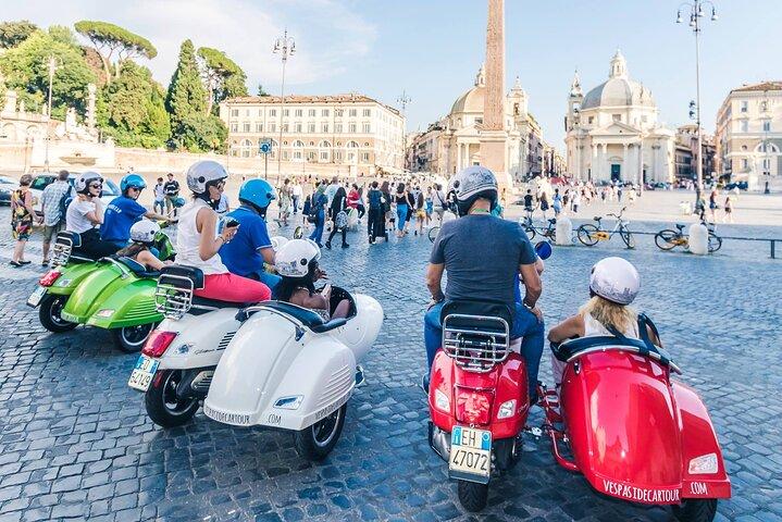 Rome Afternoon Sightseeing Vespa Sidecar Tour com Gelato Gourmet