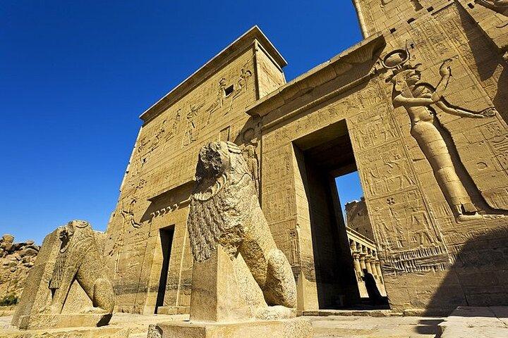 Hochdamm, unvollendeter Obelisk und Philae-Tempel von Assuan