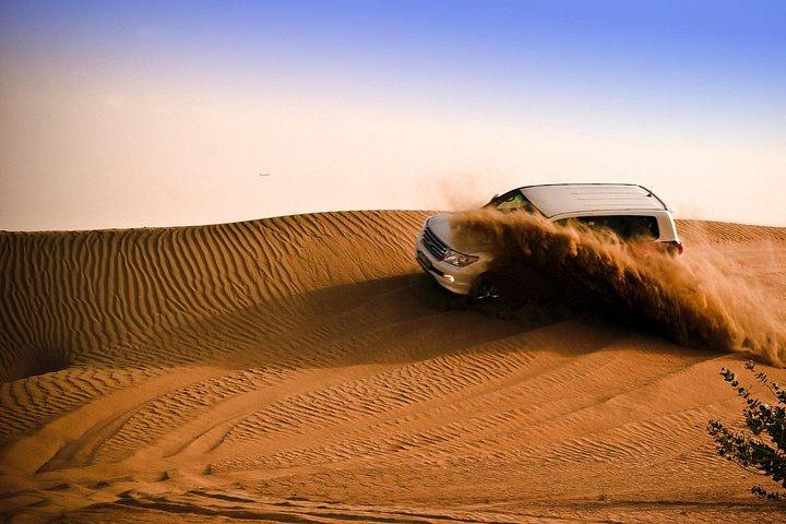 イブニング デザート サファリ ツアー、サンド サーフィン、BBQ ディナー付き (専用車)