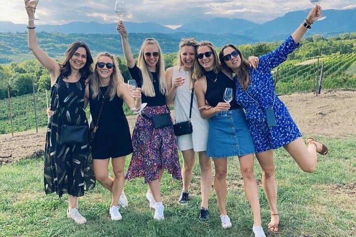 Dégustation de Prosecco non conventionnelle avec une vue imprenable sur les vignobles