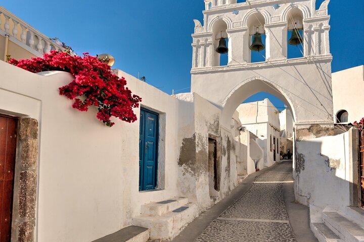 Santorini Puesta de sol Salud y cena