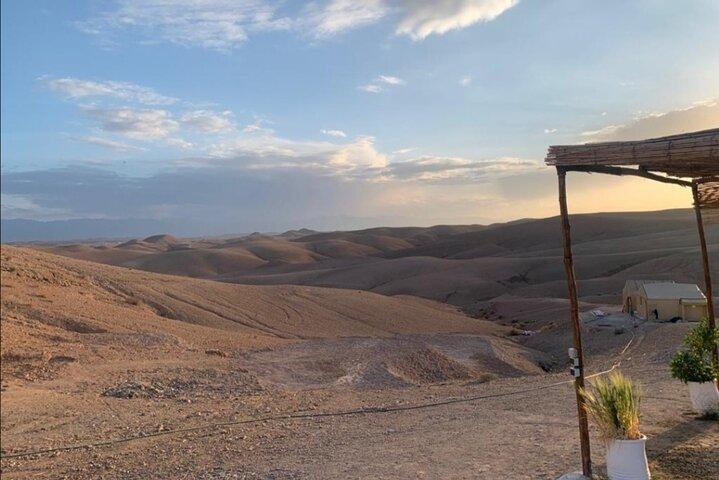 Agafay Desert, Sunset, Camel Ride And Diner