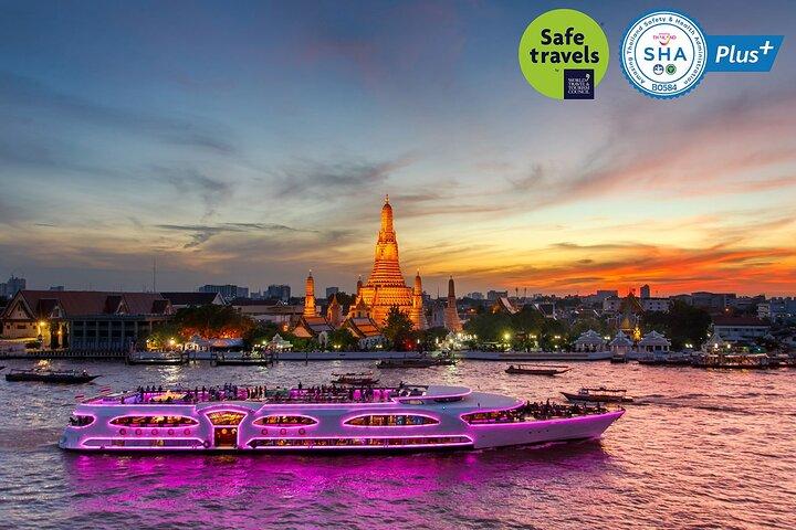 Crucero con cena de lujo de 5 estrellas en Bangkok en el maravilloso crucero Pearl