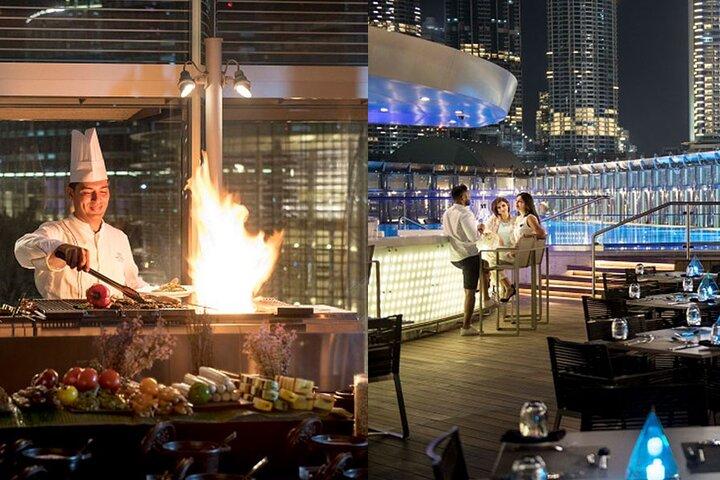 Auf dem Dach des Burj Khalifa und Mahlzeit im Burj Club mit Transfers
