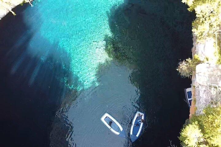 Schwimmen in Myrtos, Bootstour zur Höhle Melissani-See, private Tour