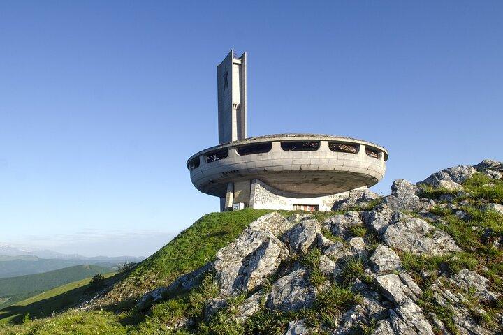 Buzludzha monument and the valley of thracians, roses and wine