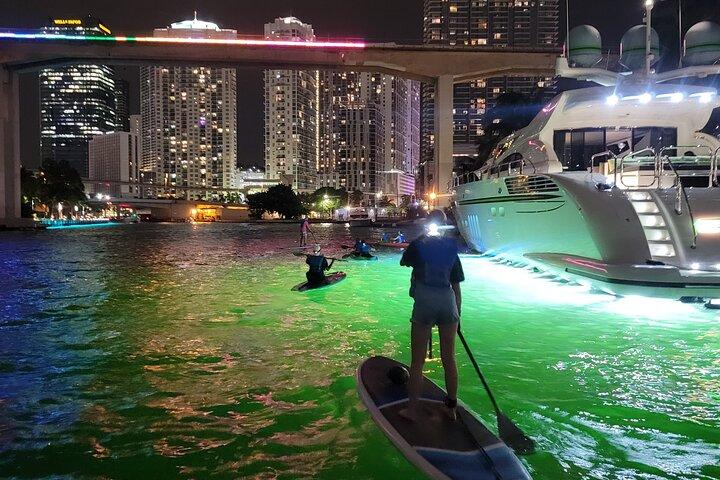 マイアミ シティ ライツ ナイト SUP またはカヤック