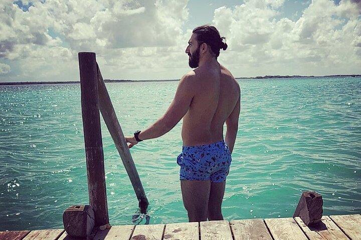 Hele dag lagune van zeven kleuren in Bacalar vanuit Tulum City