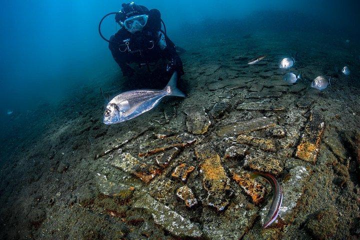 ナポリからバイアでスキューバダイビングと水中ローマ遺跡に挑戦