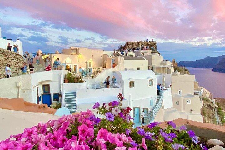 Recorrido privado de medio día por lo más destacado de Santorini