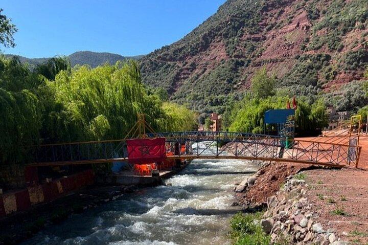 day trip to atlas mountains ourika valley & waterfall