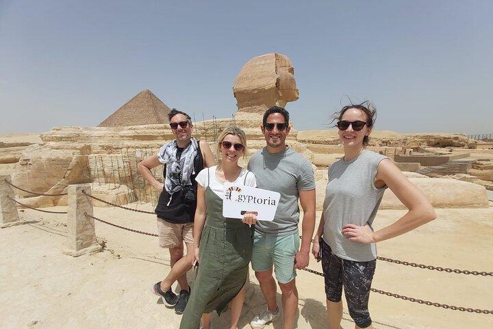Visite privée d'une journée complète des pyramides de Gizeh, du Sphinx, de Memphis et de Sakkara