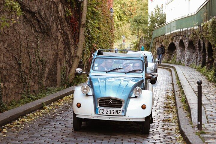 ビンテージ 2CV アドベンチャー : 1 時間 30 分のパリの秘密ツアー